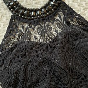 Black Lace Halter